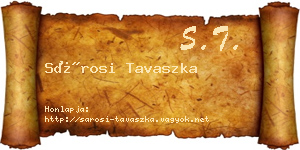 Sárosi Tavaszka névjegykártya